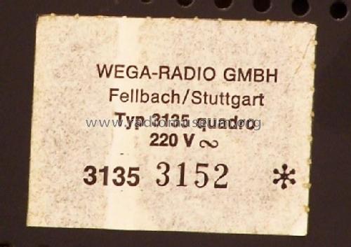 HiFi 3135 Quadro; Wega, (ID = 2607662) Radio