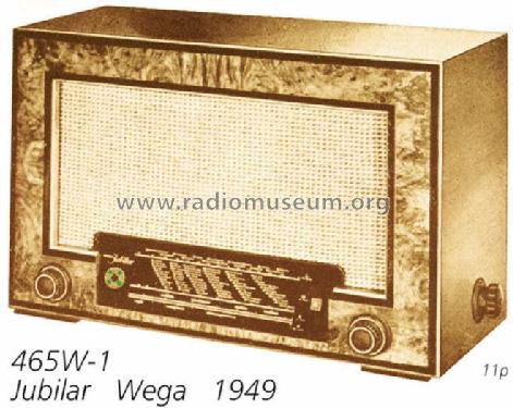 Jubilar 465W-1; Wega, (ID = 1190) Radio