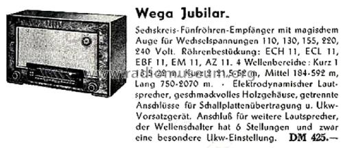 Jubilar 465W-1; Wega, (ID = 2461975) Radio