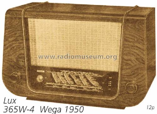 Lux 365W-4; Wega, (ID = 1191) Radio