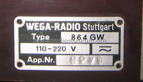 Perle 864GW; Wega, (ID = 1247960) Radio