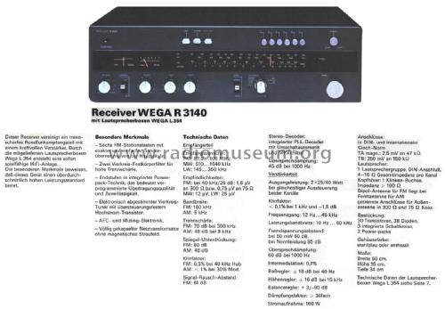 R3140; Wega, (ID = 2232939) Radio