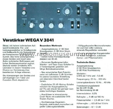 V3841; Wega, (ID = 2224255) Ampl/Mixer