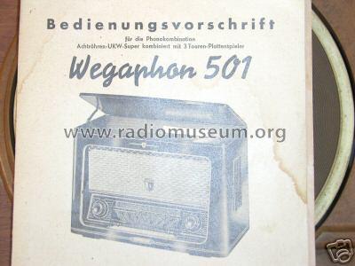 Wegaphon 501; Wega, (ID = 38257) Radio