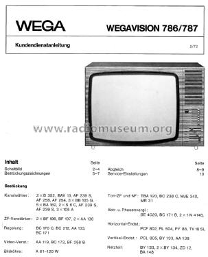 Wegavision 787; Wega, (ID = 2455005) Television