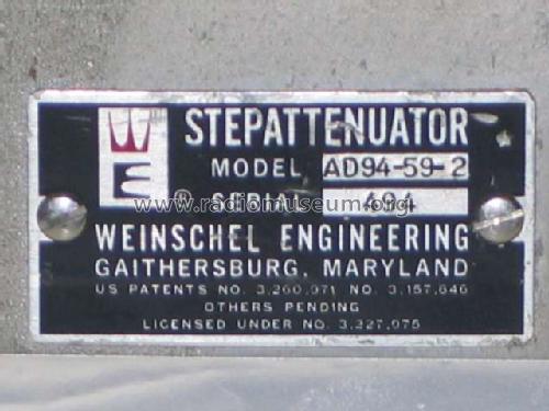 Stepattenuator AD94-59-2; Weinschel (ID = 1860267) Equipment