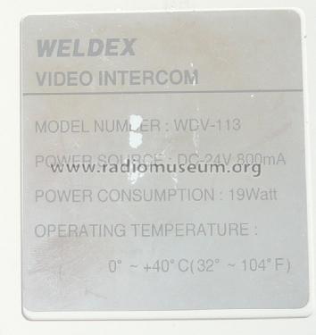 Video Intercom WDV-113; Weldex Corporation; (ID = 1956717) Fernseh-E