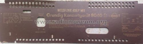 Musikschrank 4067 Ch= Grundig Konzertgerät 8040 St; Weltfunk GmbH & Co. (ID = 2709203) Radio