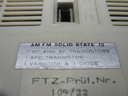 AM/FM Solid State 12 ; Weltfunk GmbH & Co. (ID = 1191871) Radio