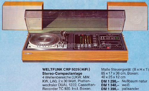 Stereo-Kompaktanlage CRP 5025; Weltfunk GmbH & Co. (ID = 1261226) Radio