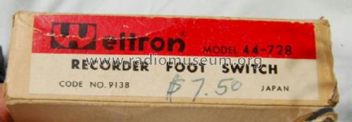 Recorder Foot Switch 44-728 - Code No. 9138; Weltron Co., Inc.; (ID = 1338939) Diversos