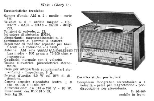 Glory 1 ; West; Milano (ID = 1408422) Radio