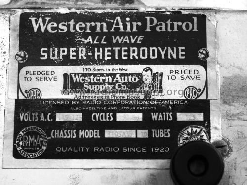 1105AW ; Western Auto Supply (ID = 2789662) Radio