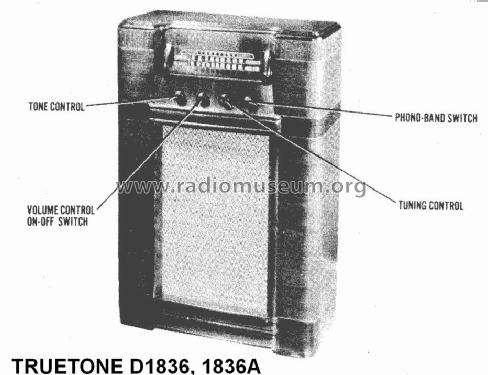 D1836 Truetone; Western Auto Supply (ID = 1397460) Radio