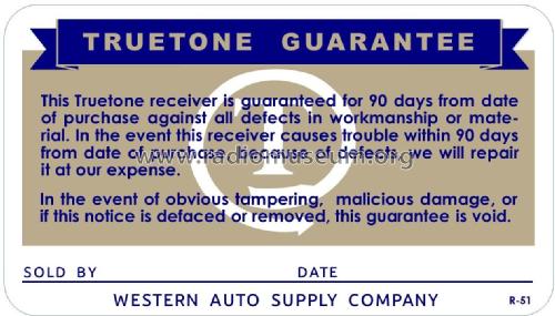 D2214A ; Western Auto Supply (ID = 2937411) Radio