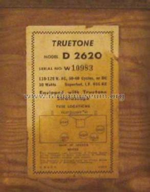 D-2620 Truetone ; Western Auto Supply (ID = 394570) Radio