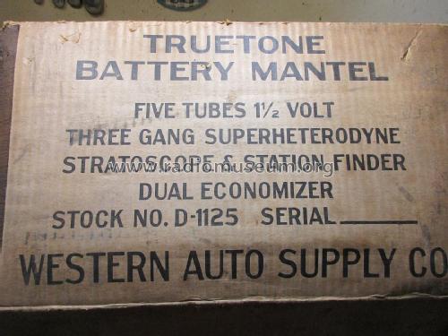 Truetone Battery Mantel D-1125; Western Auto Supply (ID = 2298513) Radio