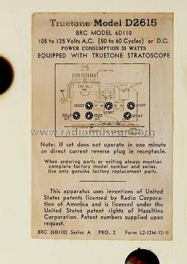 Truetone	D-2615 ; Western Auto Supply (ID = 2521904) Radio