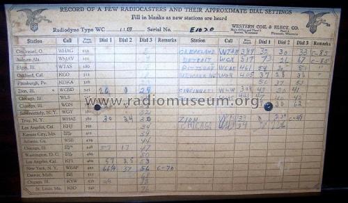 Radiodyne WC11B; Western Coil & (ID = 2086496) Radio