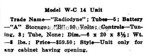 Radiodyne WC-14 Unit; Western Coil & (ID = 2086594) Radio