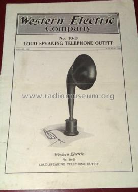 10-D Loud Speaking Horn Loud Speaking Telephone Outfit; Western Electric (ID = 2804948) Parlante