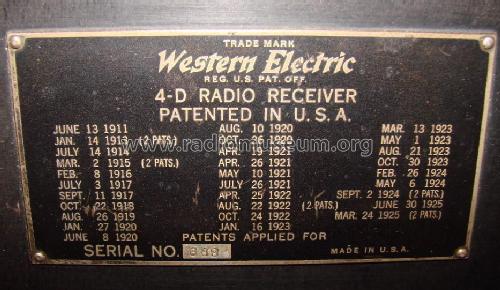 4-D ; Western Electric (ID = 1596131) Commercial Re