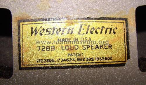 728B; Western Electric (ID = 1842681) Speaker-P