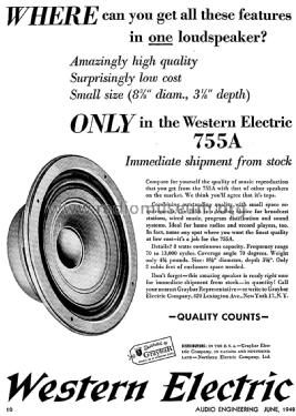 755A; Western Electric (ID = 2399276) Speaker-P