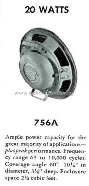 756A; Western Electric (ID = 1792270) Altavoz-Au