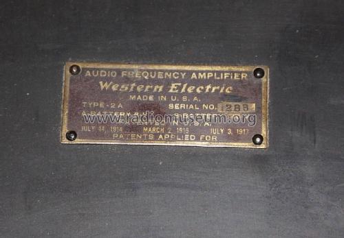 Audio Frequency Amplifier Type 2A; Western Electric (ID = 1789996) Verst/Mix