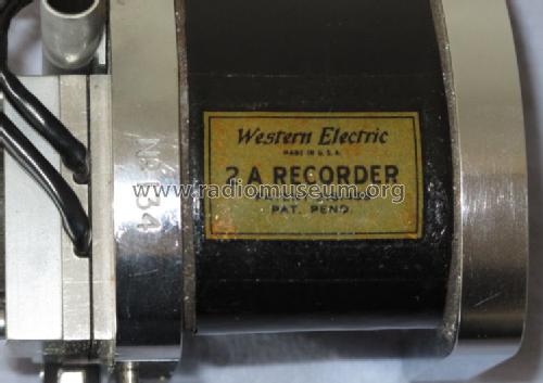 Recorder Cutting Head 2A; Western Electric (ID = 1352596) Diverses