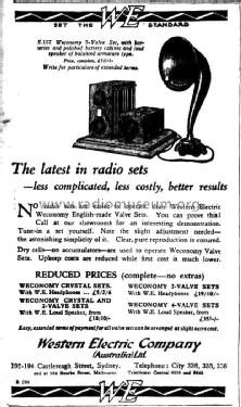 Weconomy 5-Valve Set S157; Western Electric (ID = 2208005) Radio