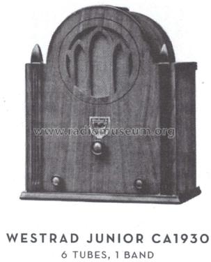 Westrad Junior ; Western Radio Mfg. (ID = 1556992) Radio