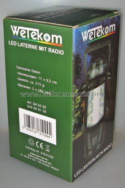 Wetekom LED Laterne mit Radio - LED Lantern with Radio Art. 94 93 85; Westfalia, (ID = 2790360) Radio