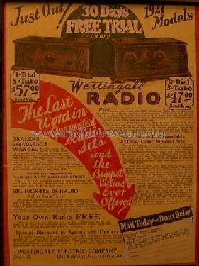 5 tubes ; Westgale Electric / (ID = 1171816) Radio