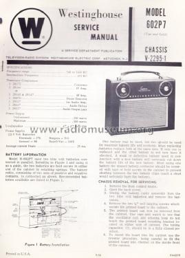 Seven Transistor H-602P7 Ch= V-2295-1; Westinghouse El. & (ID = 1588690) Radio