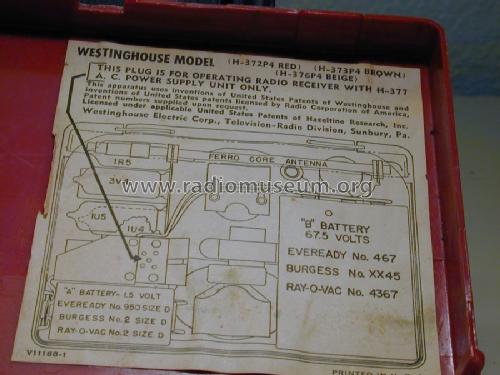 H373P4 + H-377 PSU Ch= V-2182-1; Westinghouse El. & (ID = 981217) Radio