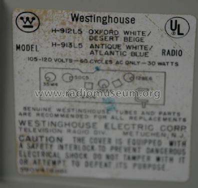 H912L5 ; Westinghouse El. & (ID = 1481591) Radio