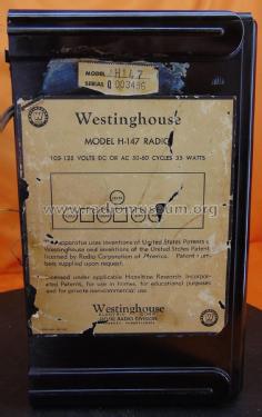 H-147 Ch= V-2113; Westinghouse El. & (ID = 2014769) Radio