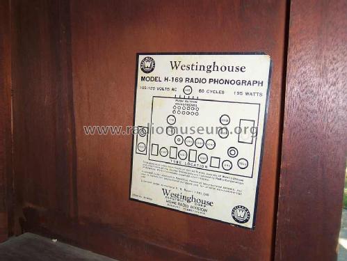 H-169 Ch= V-2124-1; Westinghouse El. & (ID = 1291236) Radio