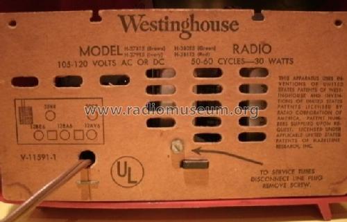 H-381T5 Ch= V-2184-1; Westinghouse El. & (ID = 1160418) Radio