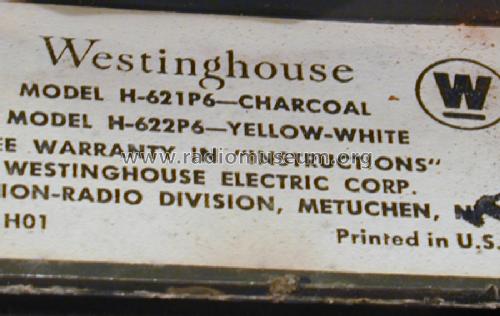 H-622P6 Ch= V-2296-1; Westinghouse El. & (ID = 902472) Radio