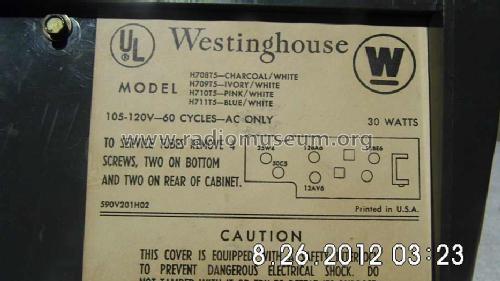 H-708T5 Ch= V-2398-2; Westinghouse El. & (ID = 1293858) Radio