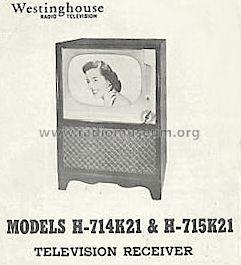 H-714K21 Ch= V-2217-2; Westinghouse El. & (ID = 624112) Television