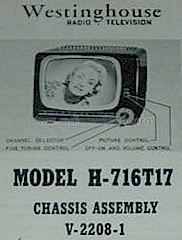 H-716T17 Ch= V-2208-1; Westinghouse El. & (ID = 680454) Télévision