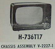 H-736T17 Ch= V-2227-1; Westinghouse El. & (ID = 680455) Television