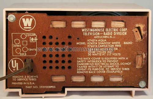 H-744T4 Ch= V-2239-7; Westinghouse El. & (ID = 594329) Radio