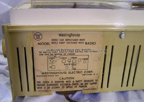 H-821L5 Ch= V-2395-8; Westinghouse El. & (ID = 1420929) Radio