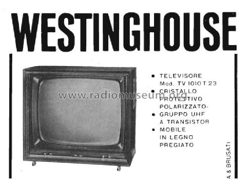 Television Set TV 1010 T 23; Westinghouse El. & (ID = 3067457) Television