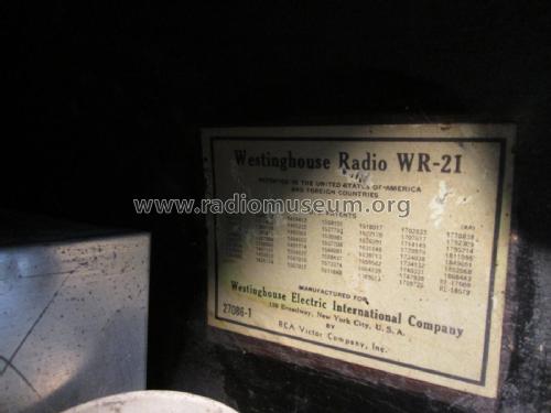 WR-21 ; Westinghouse El. & (ID = 3025572) Radio